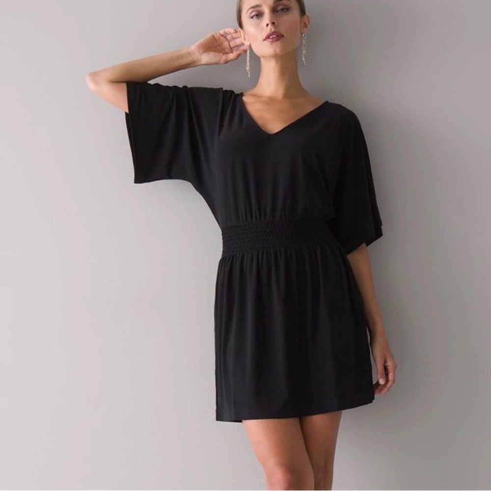Fun and Classy Black V-Neck Mini Dress